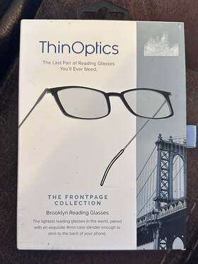 Thinoptics 810017544912 - Brooklyn 2.5 Strength Glasses With Milano Case Brown
