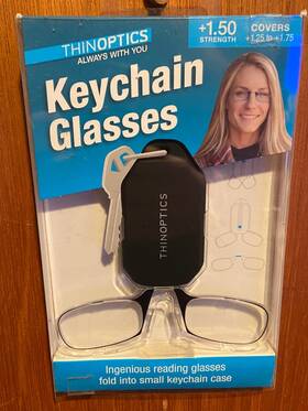 Thinoptics 814493024500 Keychain Glasses 1.50 Strength New L2