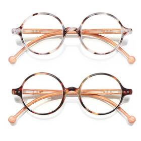 Tishui 770887152696 Blue Light Blocking Readers For Women Men Round Reading Glasses 2.50