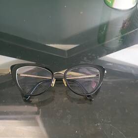 5528-b Tom Ford Used Timford Reading Glasses Tf 002 49-20 145 Black And Gold Frames Readers