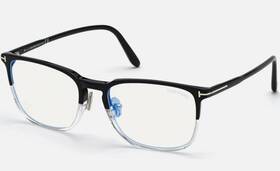 5699-b Tom Ford Reading Glasses Tf 005 55-19 Black/crystal/gold Frames Readers