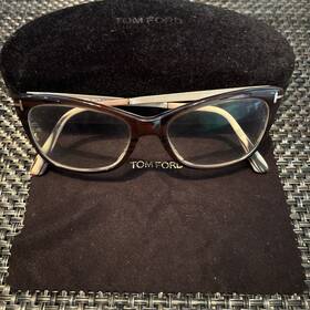 Tf5353 Tom Ford Geometric Brown Eyeglasses With Case And Box Frames