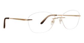 55-15-135 Totally Rimless 781096309900 Designer Optical Eyeglasses Tr 276 Chamise Light Gold