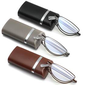 Toveen 786468856891 Best Reading Glasses Blue Light Blocking Compact Ultra Half Frame Readers With