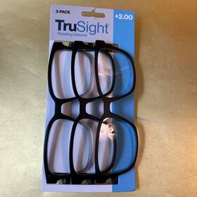 Trusight 037435350516 Lot Of 3 -pk Unisex Reading Glasses 2.00 Matte Black