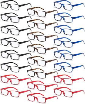 Umigy 726084906600 24 Pack Reading Glasses Bulk Men Women Readers Spr