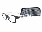 Unbranded Unisex 3.0 Strength Black White Diamond Reading Glasses W Matching Soft Case 739042007738