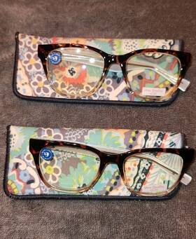 Vera Bradley 781096582730 2pr Citrus Paisley Monroe Reading Glasses Blue Light Blocking 2.25