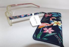 Vera Bradley 781096609185 Julien Readers And Flamingo Garden Eye Glasses Case 1.25 Blue Light