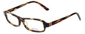 Vera Wang 795780136598 Designer Eyeglasses Frame V147 Tortoise Havana Brown Gold Crystal 52mm