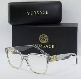 3329-b Versace New Reading Glasses Mod. 5305 52-17 145 Grey &gold Frames Readers