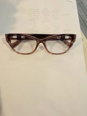 3341-u Versace Reading Glasses Mod. Gb1 52-18 Black And Gold Cateye Frames Readers