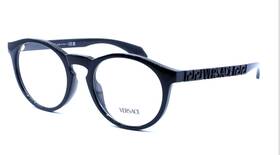 3355-u Versace New Reading Glasses Mod. Gb1 51-20 140 Black Round Frames Readers