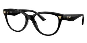 3365-u Versace New Reading Glasses Mod. Gb1 54-17 145 Black And Gold Frame Readers