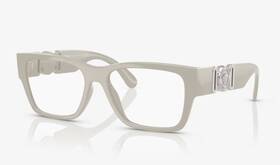 3368-u Versace New Reading Glasses Mod. 5501 53-17 Grey And Silver Frames Readers