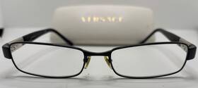 Versace 725125624688 Unisex Reading Glasses With Signature Hard Shell Case Black Silver Trim