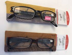 Victoria Klein 037741702146 7021 Reading Glasses 2.75 Demi With Soft Case Lot 2 Brown
