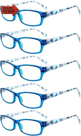 Videbla 445051098003 5 Pack Computer Reading Glasses Men And Women Anti Eyestrain Blue Light