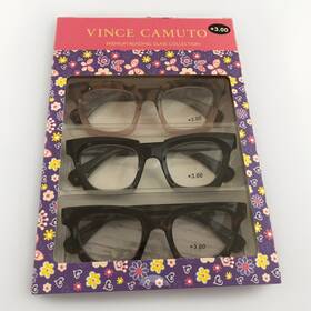 Vince Camuto 781268874298 3-pk Premium Reading Glasses Collection Readers 3.00 Sun Reader En