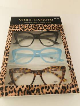 Vince Camuto 781268886369 3 Pk Premium Reading Glasses Collection Reader 2.00