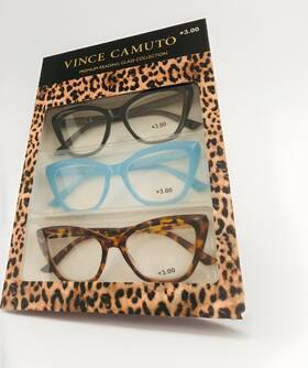 Vince Camuto 781268886383 3 Pk Premium Reading Glasses Collection Reader 3.00