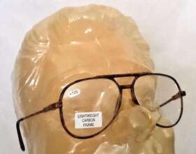 Vintage 751732160004 New 80s Tortoise Shell Carbon Teardrop Aviator Reading Glasses 1.25