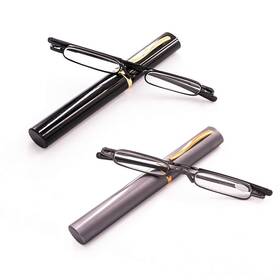 Viseng 631384606894 2 Pack Slim Mini Metal Reading Glasses Compact Lightweight Portable Readers W