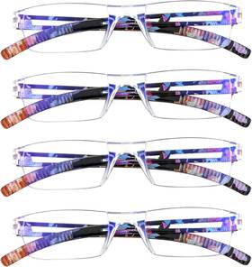 Vision 445043577554 2/4 Pairs Reading Glasses Blue Light Blocking Computer For Men