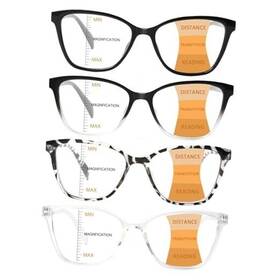 Hn057 Visiwell 4 Pack Progressive Multifocus Reading Glasses For Women Men Mix Color 2.0 X