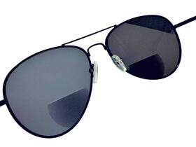 Vbsu8003-c1 Vitenzi Unisex Milan 1.75 Black Aviator Style Bifocal Reader Sunglasses And Case