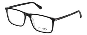 891-blkcrystal-55-prog-bl Vivid Designer Multi-focus Blue Light Glasses 891 In Black/crystal Clear 55 Mm