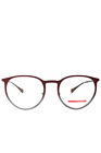 Vps50hu6v-101 Vps 50h U6v-101 Prada Sport Unisex Reading Glasses Silver Red Round Metal