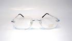W03577 Shiny Silver Vintage Classic Metal Rimless Rectangle Reading Glasses De