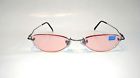 W03737 Vintage Small Metal Rimless Half Oval Reading Glasses De Vons