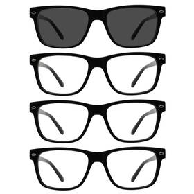 Wemootants 931727497078 3 Pack Reading Glasses Plus 1 Black Sunglasses Readers For Wo