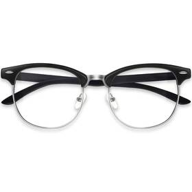 Us-wt80561-bk-0331 Wintoo Blue Light Glasses Men And Woman 99% Medium Black Silver