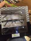 3x-fa0363 Xm070 Amillet Pack Mens Metal Rectangle Business Reading Glasses In Gift