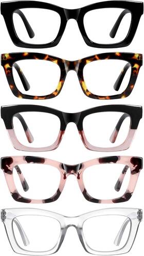 Women-5 Xxzqryhn 445038931927 Oprah Reading Glasses For Pack Blue Light Blocking Square Fashion Reader