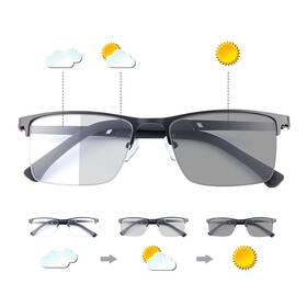 Bs-1813x Yimi Ljimi Photochromic Progressive Multifocus Reading Sunglasses Uv400 Protection