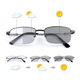 Bs-19002 Yimi Ljimi Photochromic Progressive Multifocus Reading Sunglasses Uv Protection Mu