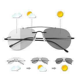 Rk03-2.0 Yimi Photochromic Progressive Multifocus Computer Reading Glasses Uv400 Sun Reader