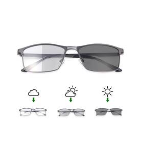 Sg-3023 Yimi Ljimi Photochromic Bifocal Reading Glasses Men Women Transition Sunglasses Uv