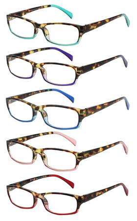 Yogo Vision 810039920053 Reading Glasses 5 Pairs Fashion Ladies Quality Designed Spring Hi