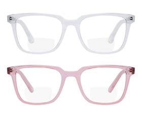Yogo Vision 810039924044 2 Pack Bifocal Reading Glasses Readers For Men Women Anti Glare L