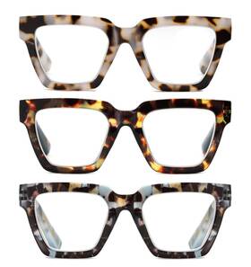 Yogo Vision Sc-7539-set3- 2 Blue Light Blocking Reading Glasses For Women Big Square Oversized