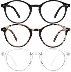 Sc-8088-c1c9c3 Yogo Vision Blue Light Blocking 48-22-134 3 Pack Crystal Leopard Black
