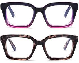 Ytdbns 782905457737 2 Pairs Oversized Reading Glasses For Women Oprah Style Large Blue Light Bloc