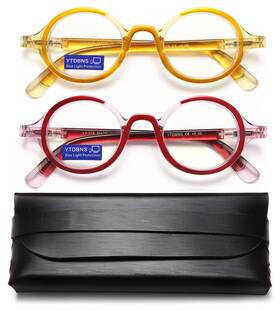 Ys009-2-150 Ytdbns Retro Round Reading Glasses For Men And Women Stylish Color Frame Design Bl