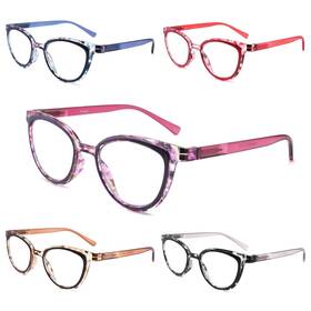 Yuluki 792332106610 5 Pack Reading Glasses Blue Light Blocking For Women Fashion Ladies Co