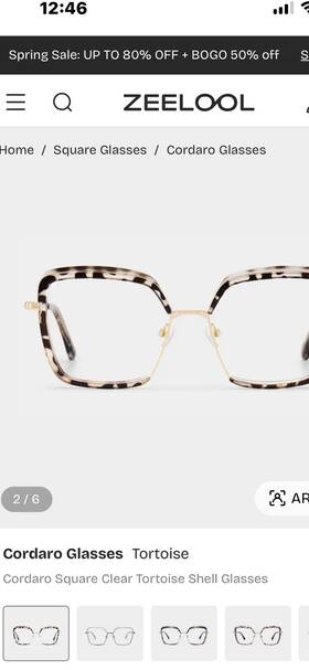 Ox467298-01 Zeelool Cordaro Square Tortoise Reading Glasses 1.25 Clear Lenses Never Worn